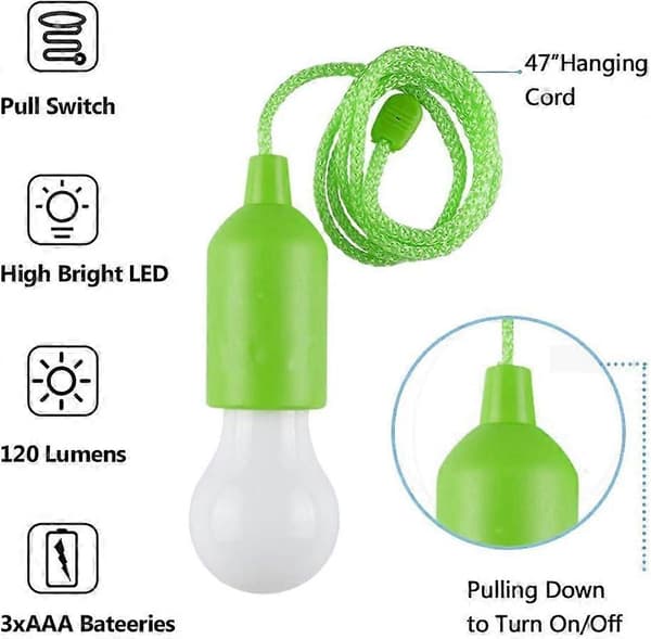 Bærbar LED Campinglampe 4 stk. Vinterkampagne