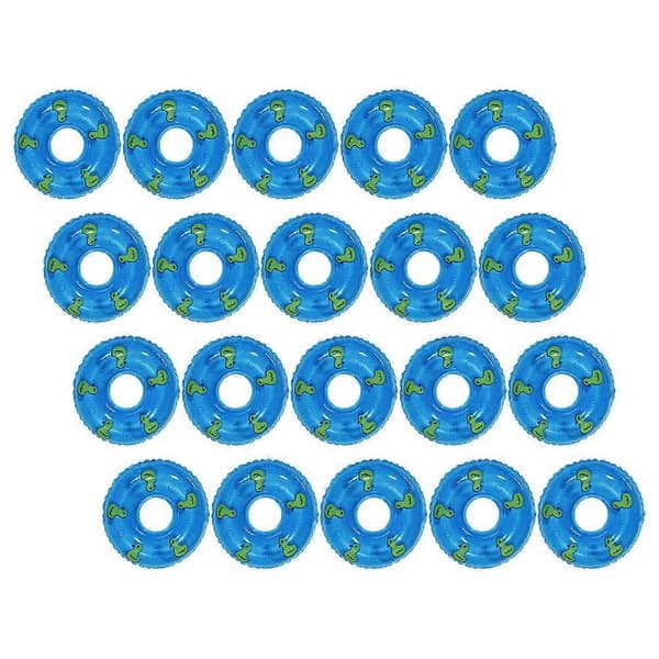 Mini badring dockhusinredning för festtillbehör 20 st blå PVC[J]