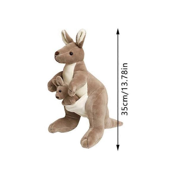 Pehmeä kenguruemo ja -lapsi -pehmolelu Pu397 30cm