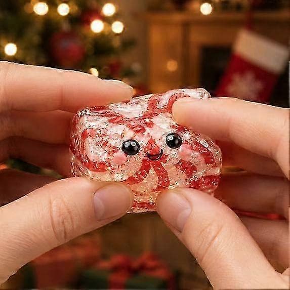 Juleterning Squishy Fidget Blind Box, Blødt Langsomt-Rebound Stresslegetøj, Sødt Ferietema Klemmelegetøj Til Børnegaver Og Samling[J]