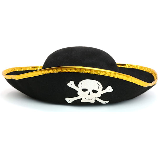 Triangulär pirathatt - Trefärgad piratkostym tillbehör hatt - 1 styck