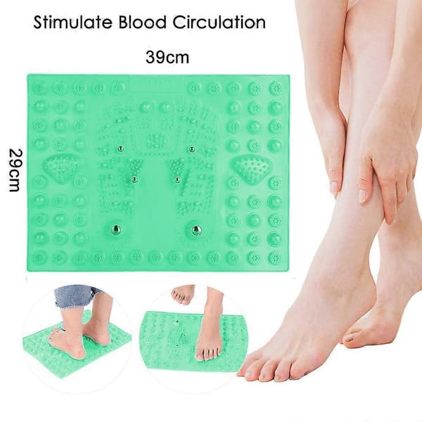 Massage Mat Wonder, överlappande noder, överlägsen dränering, idealisk för badrumsanvändning Green