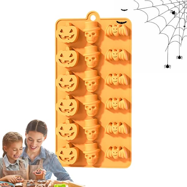Silikon Halloween Kakform Set om 4 Bakverksformer (JJ)
