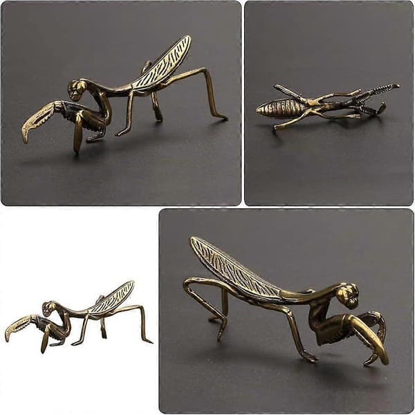 Metall Mantis Messing Kneler Mini Eventyrhage Dyrefigurer Plen Terrasse