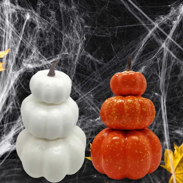 Konstgjord Pumpa Ornament Skum Pumpa Form 30cm 6-Pack
