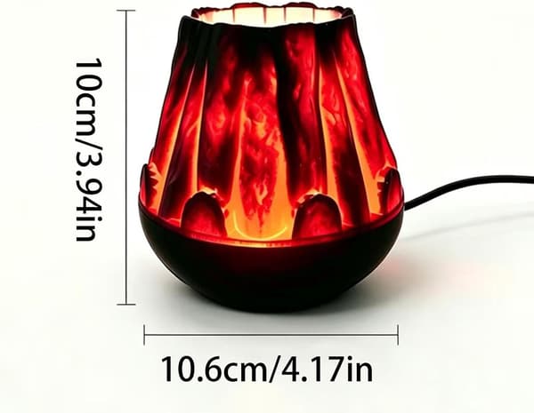 Julprojektor med snöflingemönster och flameffekt – USB-driven version (J)