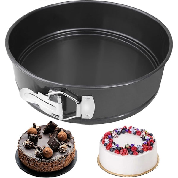 9 tommer runde kageforme, 22 cm springforme, non-stick bageforme til cheesecakes og kager
