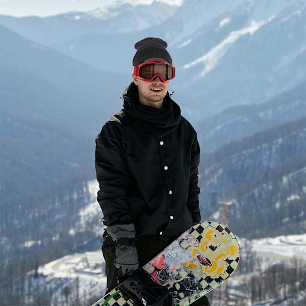 Vinterhalstørklæde og vanter sæt til mænd - Varme snowboarding tilbehør
