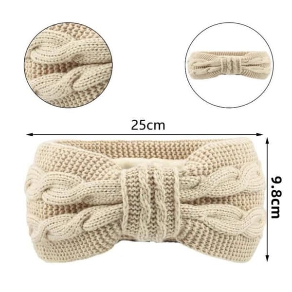 Vinterpandebånd - Uspecificeret - Pakke med 3 - Sort, Beige, Mørkegrå - Varmt tilbehør til kvinder Black, Beige, Dark Grey