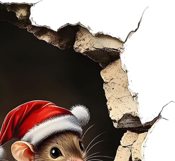 Jul Tomten Väggdekal Sprickeffekt (JJ)