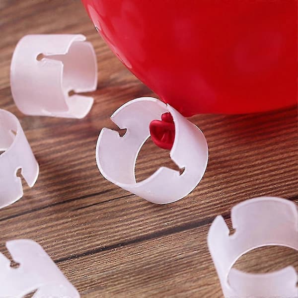 50/100 stk. ballonfester, ballonclips, ringe, forbindere 100pcs