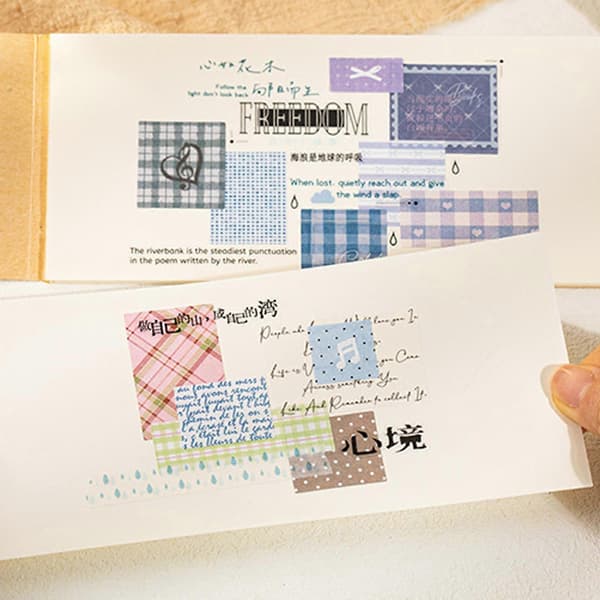 Skrivbart Scrapbooking Papirsæt, 30 Ark Patchwork Print Journaling Papir til Notesbogsdekoration, Scrapbogskollage og Dagbøger Flerfarvet[J] lime geometry