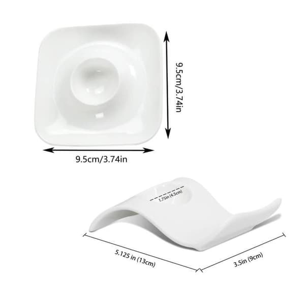 Äggkopp - Ej specificerad - Stapelbar - Keramik - Vit - 2 delar white