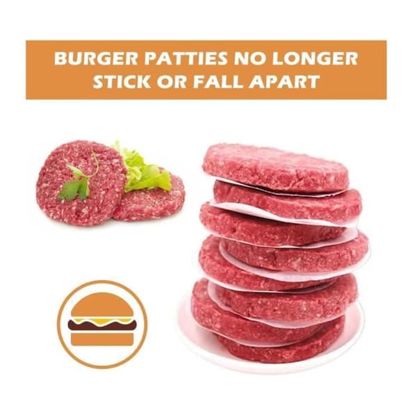 500 stycken hamburgerpapper, 11 cm diameter, non-stick pappersark för köttfärspress, köttfärspapper, non-stick papper, wj[J]