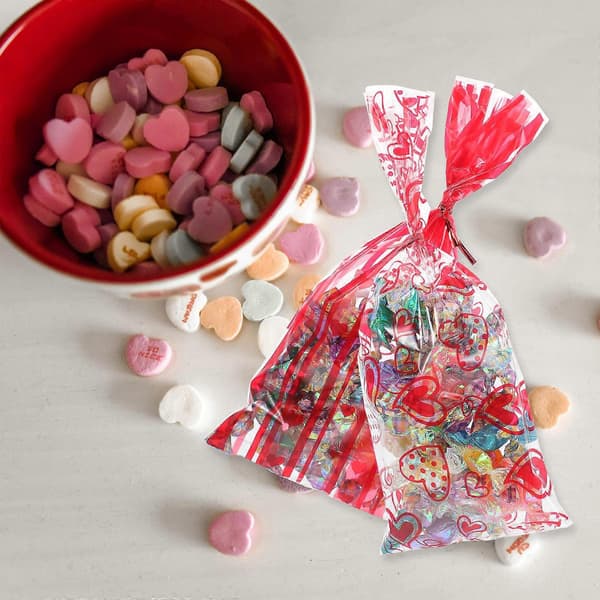 Valentinsdag slik pakkepose godbidspose til opbevaring 100 stk.