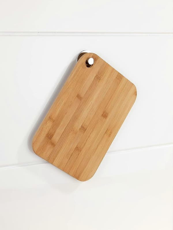 Skärbräda i bambu M - Köksbräda, skärbräda med grepphål, bladskonsam, bambu, 30 x 0,8 x 20 cm, brun