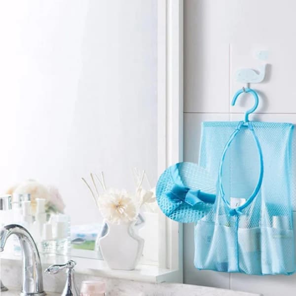 6-pak hængende netposer til opbevaring i badeværelset