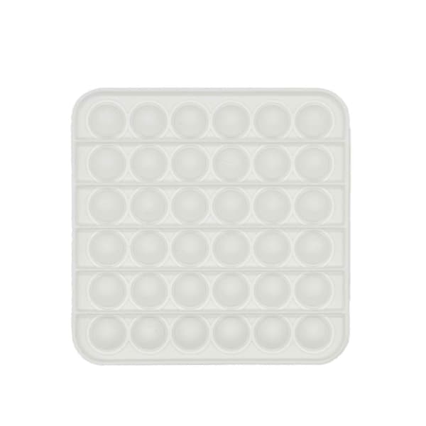 Push Bubble Sensorisk Leksak, Push Bubble Sensorisk Leksak, Fyrkantig Push Bubble Sensorisk Leksak, Vit Fyrkant, Partygåva