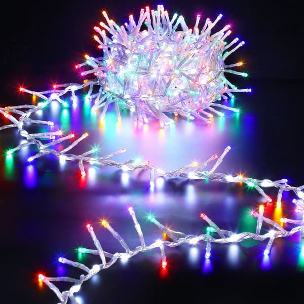 Julelys, LED lyskæde, 20M 200 LED stjernelys, 8 tilstande (Farvet lys)