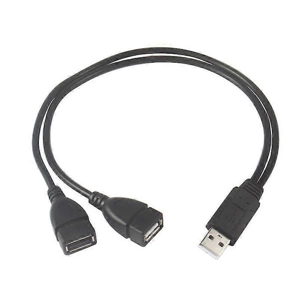 USB Opladningskabel Strømkabel Forlængerkabel USB 2.0 A 1 han til 2 Dobbelt USB Hun Data Hub Strømadapter