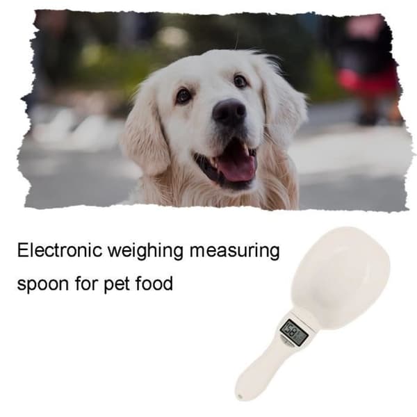 Hundmåttsked, vägningssked med LCD-display för hundmat och torrfoder