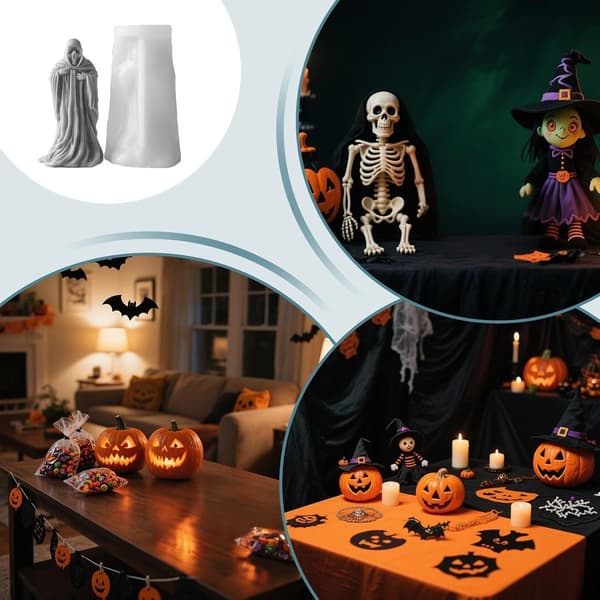 3D-forme til Halloween - Kranieformede silikoneforme (J)