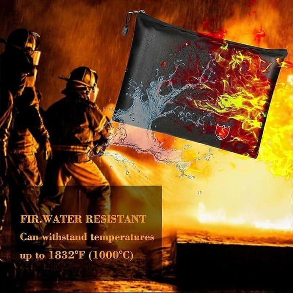 Brandsäkra dokumentväskor, 34cm*25cm Vattentät Brandsäker Väska - Perfekt [XR][J]