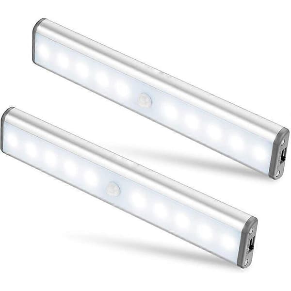 2-pack magnetiska LED-skåpslampor, rörelsesensor och USB-uppladdningsbara [JUN]_OF [XR][J]