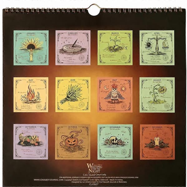 Veggkalender 2027 Timeglass Kunsttrykk Witching Hour