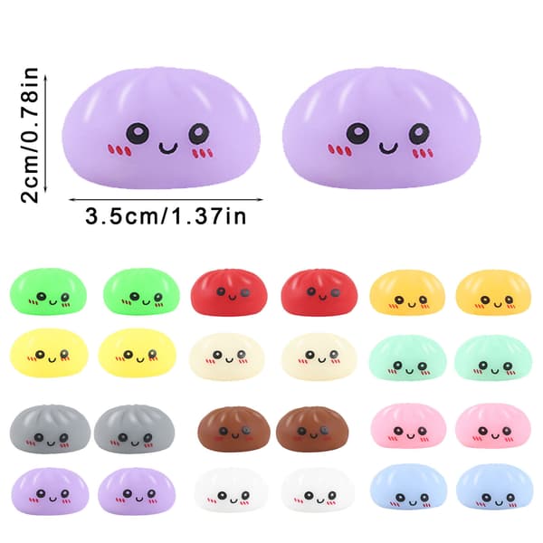 Dumpling Squishy, 2026 Mystery Dumpling Squishies Countdown Kalender, 24 stk. Tilfældige Overraskelses Dumpling Squishies, Stresslindrende Sensorisk Fidget [J]