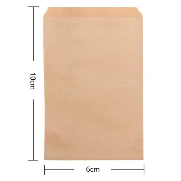 Kraftpapirposer - Uspecificeret - 150 Stk - 6*10 cm - Holdbare - Multifunktionelle[J] Kraft