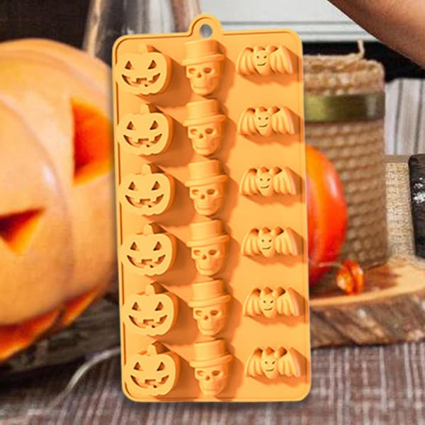 Silikon Halloween-godteriform for matlaging, fondantlaging og baking (J)