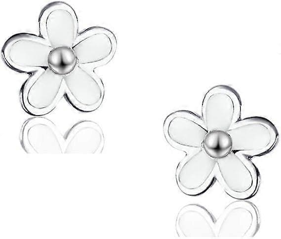 925 Sterling Sølv Blomsterøreringe til Kvinder Små Tusindfryd Øreringe Mini Øreringe [XR][J]