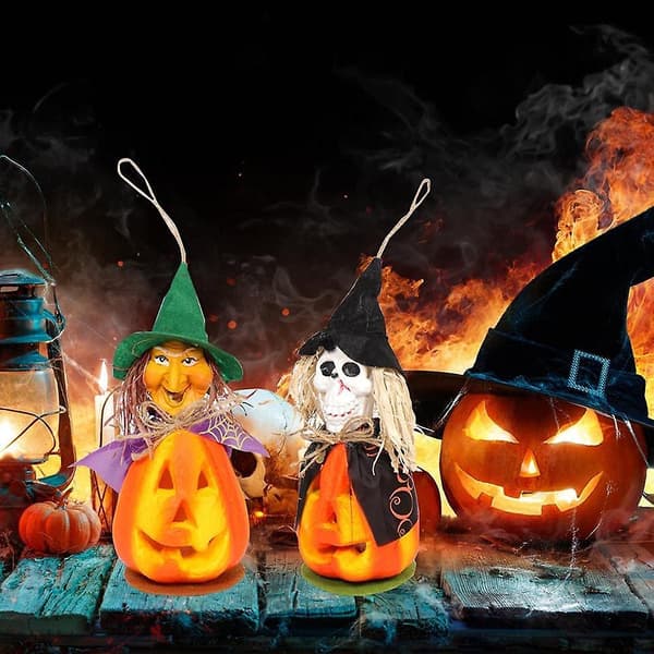 Lysende Græskar Skelet Vedhæng til Halloween Ornamenter