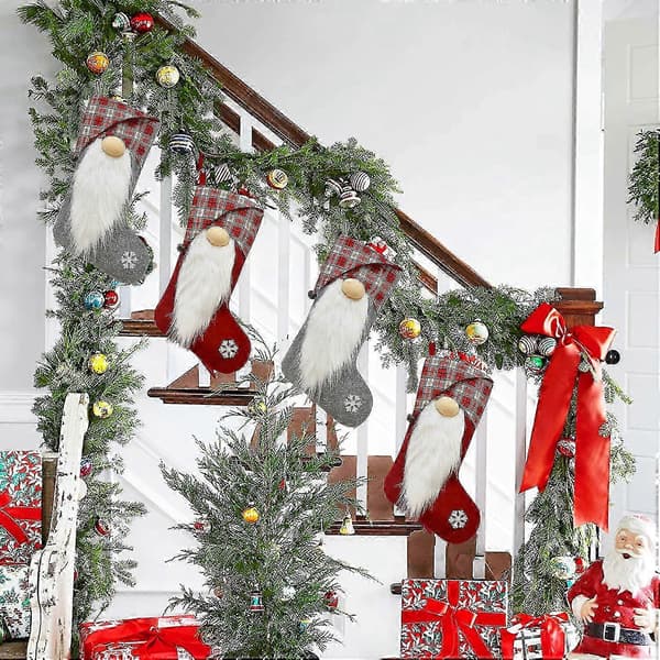 Julepynt Julestrømper Juletræspynt 2stk-rød 26s[J]