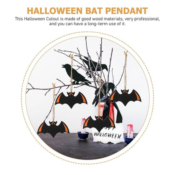 Halloween Fladdermöss 100 st Fladdermus Hänge Ornament