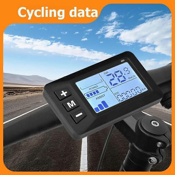 Elcykel 24V-48V LCD G51 Mini Display SM-stik E-cykel Display med lyskabel til elcykeltilbehør[J]