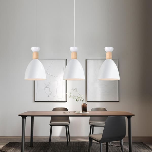 Pendellampe E27 Justerbar Lysekrone Hvid