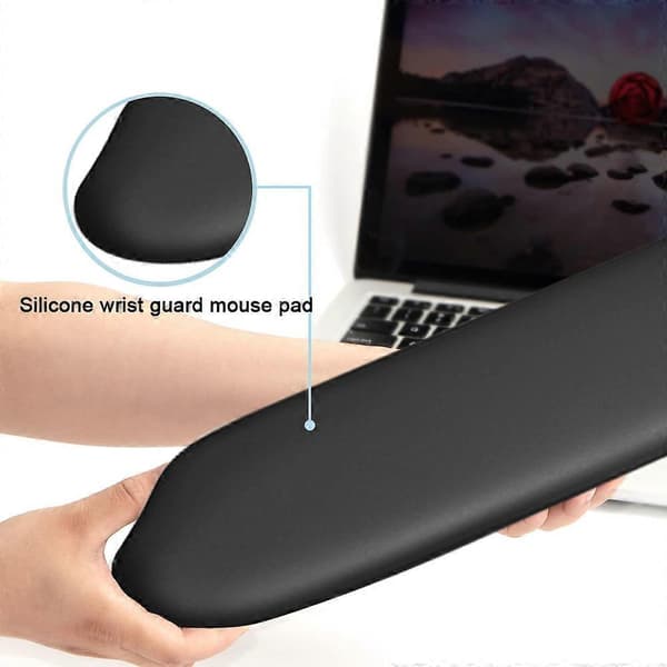 Ergonomiskt handledsstöd i silikon för gamers black