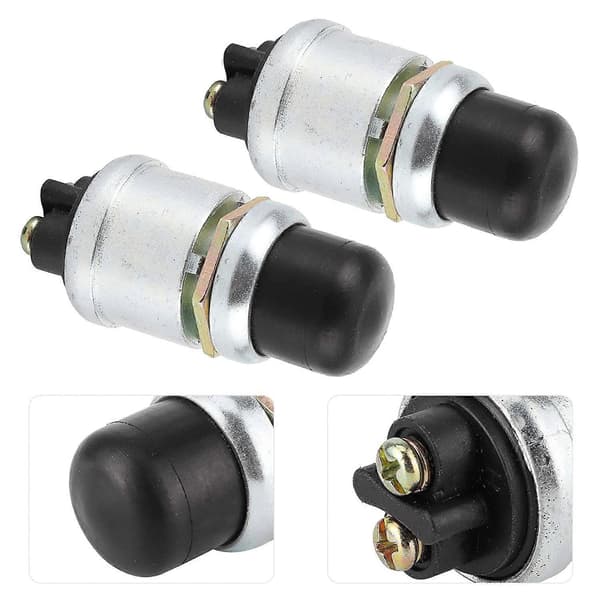 2 trykknappbryter hornmotor startbryter SPST trykknappstarter vanntett trykknapp startbryter 50A 12V