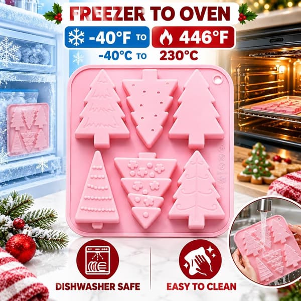 Silikonformar för julgranar, gör 6 träd (JJ)