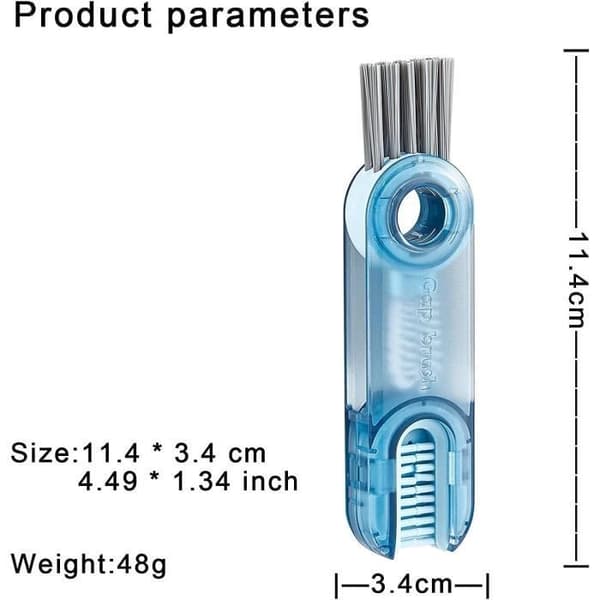 Rengöringsborste - Ej specificerad - 3 i 1 - Nylon och rostfritt stål - Ergonomisk - Multifunktionell