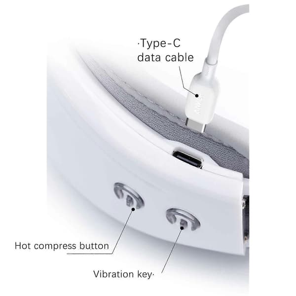 Elektrisk Tryck Termisk Vibration Ögonmassage USB Uppladdningsbar