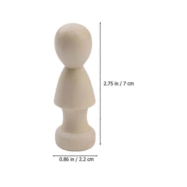 Trädockor Kreativ DIY för Heminredning 10 st Beige Trädockor