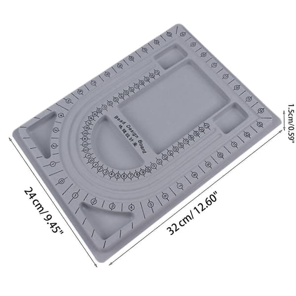 Flocket perleplade armbånd perle smykker arrangør bakke DIY håndværksværktøj grå[J] Gray