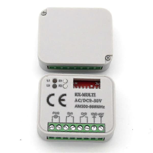 Multi-frekvens garasjeportmottaker 300-900MHz AC/DC 9-30V