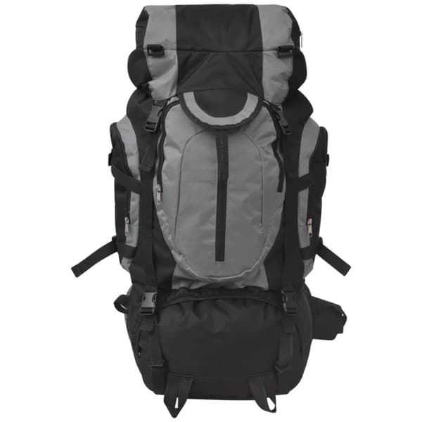 vidaXL Vaellusreppu XXL 75 L Musta ja harmaa multifärg multicolor