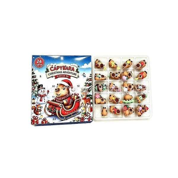 Ny Kapibala Blind Box Julekalender Nedtælling 24 STK Gave[J] Kapibala E Large size [28*22*3]