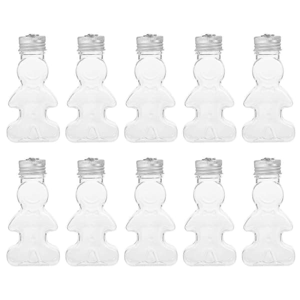 10 st pepparkaksflaskor julgranshänge transparenta flaskor tomma påfyllningsbara flaskor (FMY) silver[J] Silver 9.5X4.5X2.3CM