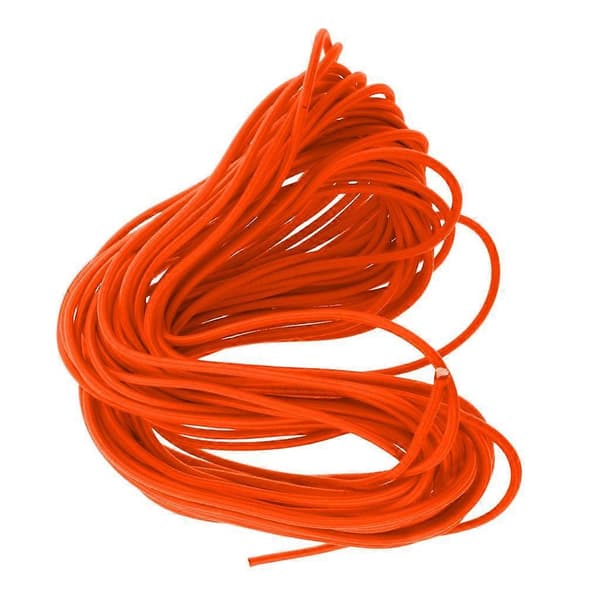 6 mm diameter oransje polyesterbelagt gummi UV elastisk strikk tau slips -[J] 30m